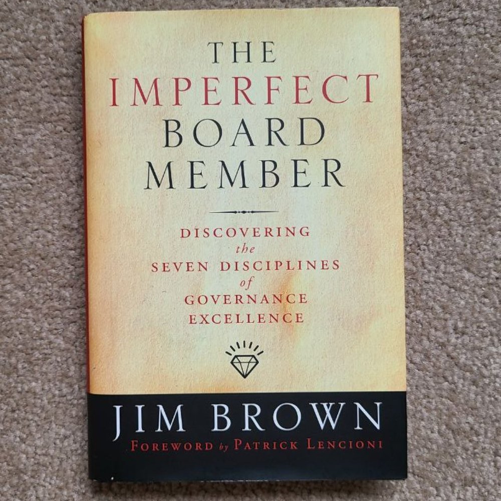 4/$20 The Imperfect Board‎ Member by Jim Brown - Hardcover